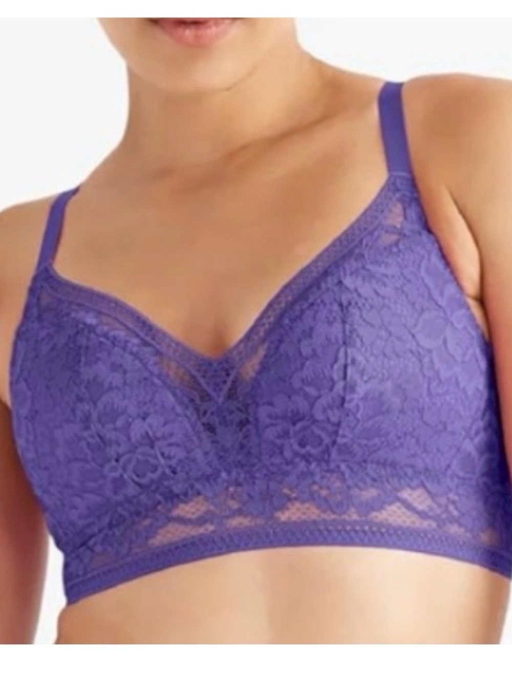 knix Purple Lace Wireless Bralette